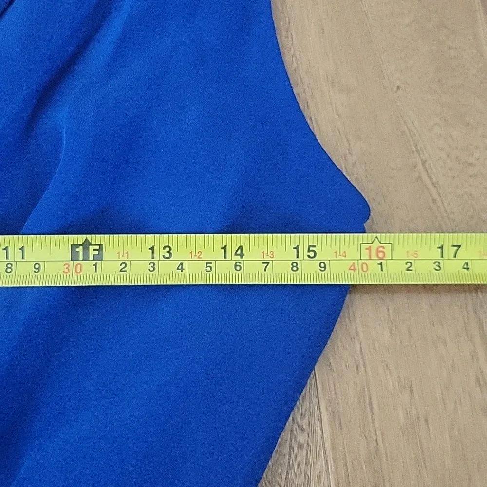 Wilfred Aritzia‎ Blue Silk Dress Mini Suplice Neckline XS